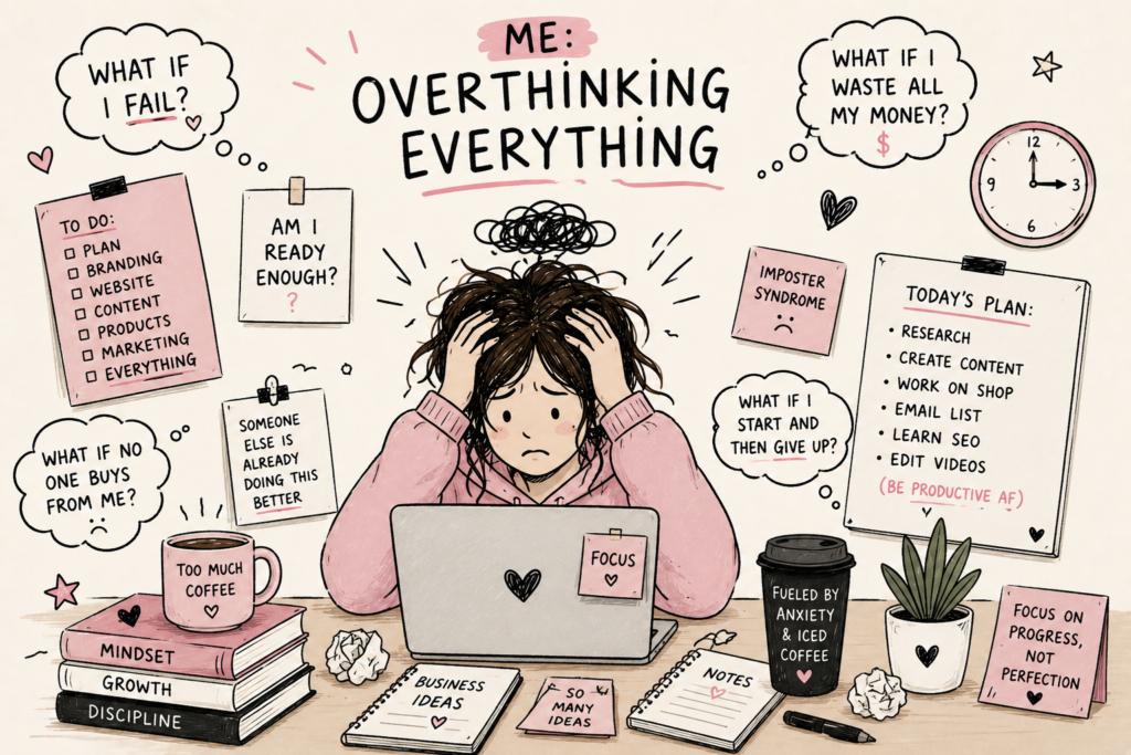 me overthinking everything
